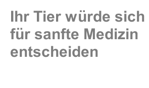 Ihr Tier w&uuml;rde sich f&uuml;r sanfte Medizin entscheiden